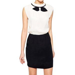 NWT Anthropologie Ganni Black & White Bow Dress XL